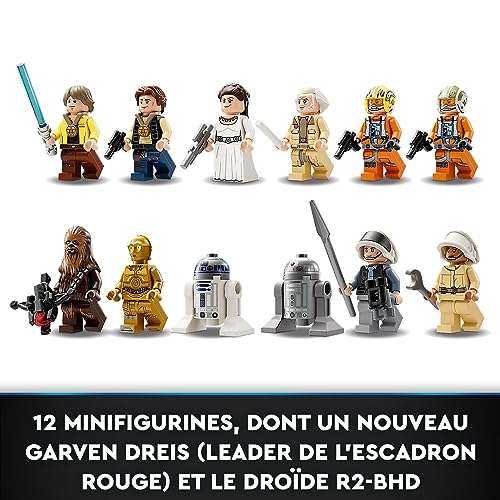 LEGO 75365 Star Wars La Base Rebelle de Yavin 4, Set Comprenant 10 Minifigurines Dont Luke Skywalker & Un Y-Wing (via coupon)