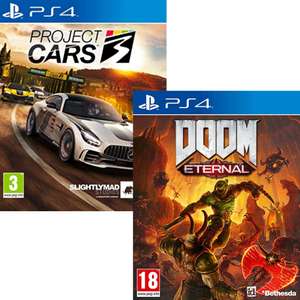 Doom Eternal ou Project Cars 3 sur PS4 (Retrait magasin uniquement)