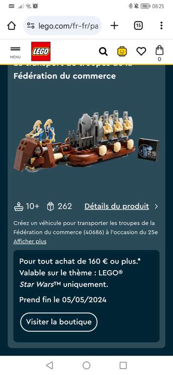 Offre Lego Star Wars May the 4th - Lego 30680 AAT offert pour 40€ d'achat (+ Lego 40686 offert pour 160€ d'achat)