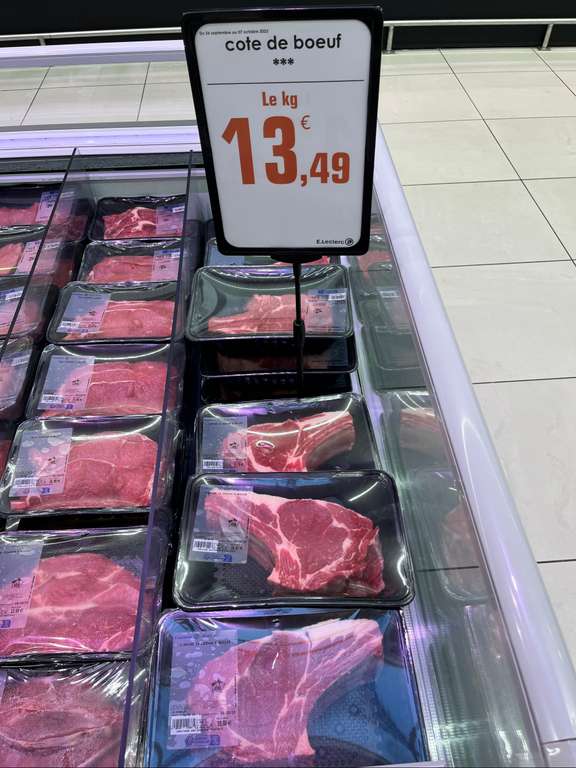 Cote de bœuf race à viande - Le kg, Niort (79)