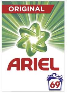 Sélection de lessive Ariel et Dash en promotion (via 50% en carte fidélité et 40% en ODR) - ex : Ariel Original en poudre 4,485kg 69 doses