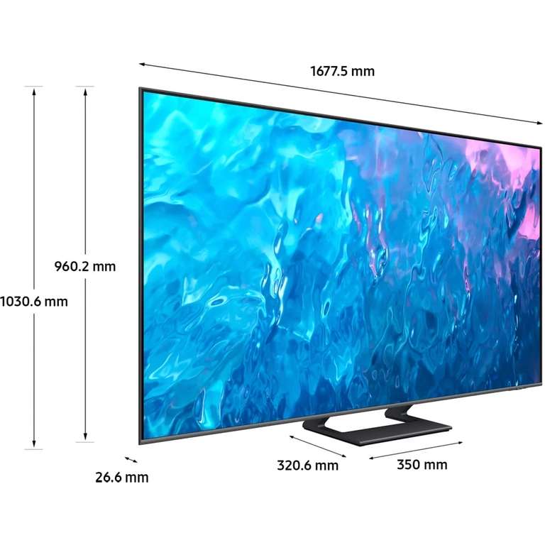 TV 75" SAMSUNG TQ75Q70C (2023) - 4K, QLED, 120Hz, Quantum HDR , Smart TV (via 300€ sur la carte fidélité)