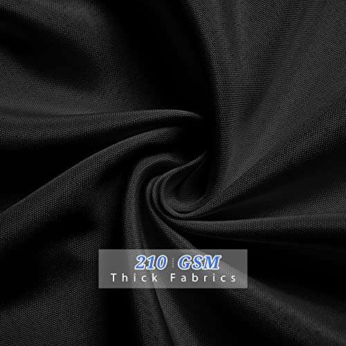 [Prime] Lot de 2 Nappe Ronde Noires - 153cm, Tissu Lavable Polyester (vendeur tiers)