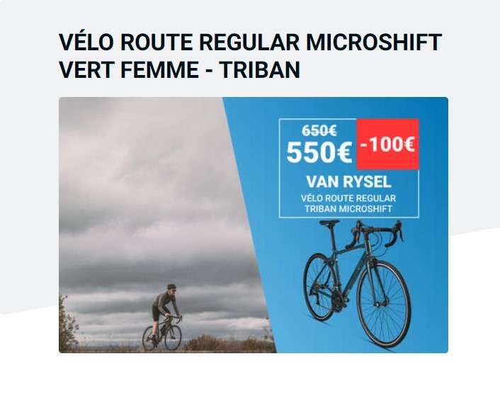 Vélo Route Régular Triban Microshift Van Rysel 6