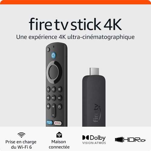 Sélection de Lecteurs multimédia en promotion - Ex : Amazon Fire TV Stick 4K (2nd génération) - 4k max à 51.99€ - WiFi 6, Dolby Vision/Atmos