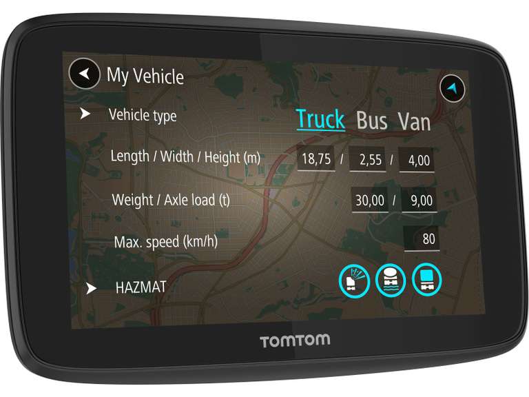 GPS TomTom Poids Lourds/VAN/BUS GO Professional 520 - 5 pouces, Cartographie Europe 49, Trafic via Smartphone