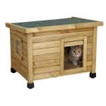 Maison pour chat en bois Kerbl Rustica, 57 x 45 x 43 cm