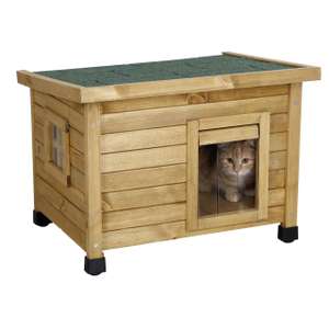 Maison pour chat en bois Kerbl Rustica , 57 x 45 x 43 cm