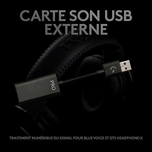 Casque audio Gaming Logitech G PRO X - DTS Headphone:X, Surround 7.1, eSport, PC/PS5 & PS4/Xbox/Nintendo Switch