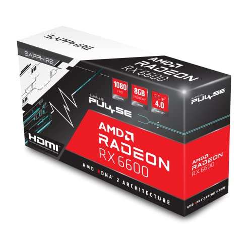 Carte graphique Sapphire Pulse AMD Radeon RX 6600 Gaming - 8 Go GDDR6