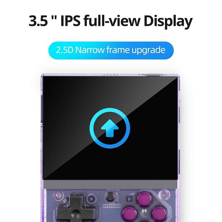 Console de jeu open source MIYOO Mini Plus (sans jeu) - Ecran IPS 3.5", processeur Cortex-A7, batterie 3000 mAh, 4 coloris