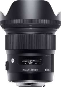 Objectif hybride Sigma 24mm f/1.4 DG HSM Art noir pour Monture Sony FE