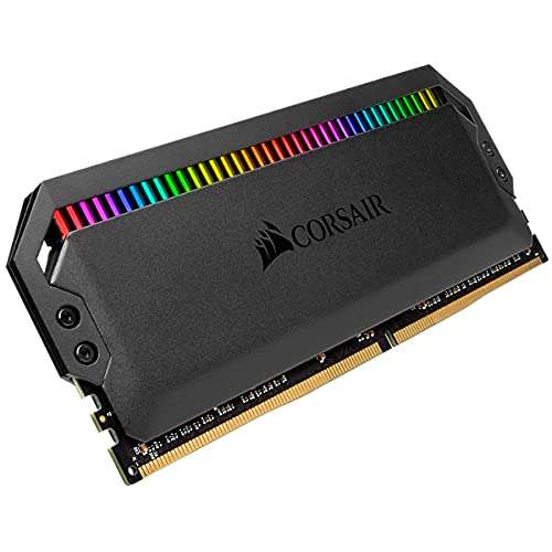 Kit mémoire RAM DDR4 Corsair Dominator Platinum RGB 64Go (4x 16Go) - 3200 MHz, CL16 (CMT64GX4M4E3200C16)
