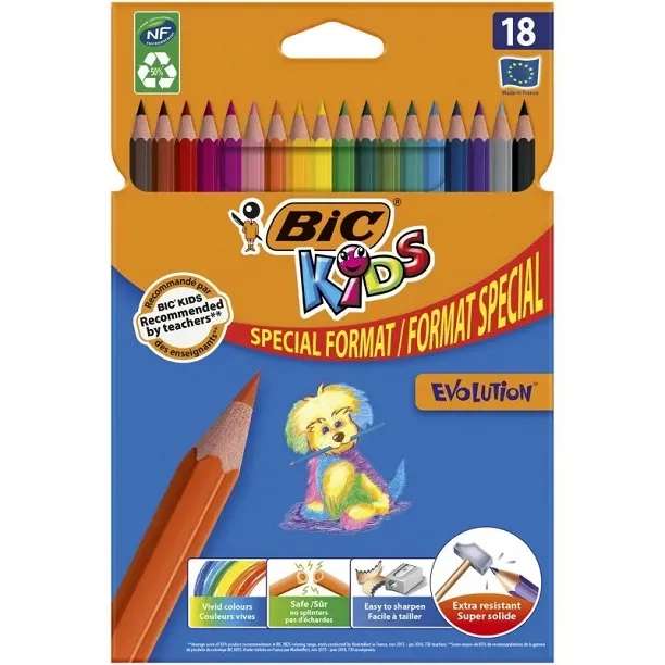 Paquet de 18 crayons de couleur BIC Kids Evolution, Saint-Dié-Des-Vosges (88)