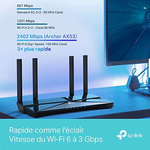 Routeur TP-Link Archer AX53 - Routeur WiFi 6, AX 3000, OneMesh