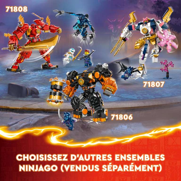 Jeu de construction Lego Ninjago (71808) - Le Robot Élémentaire du Feu de Kai + Minifigurines Kai et Zane (via coupon)