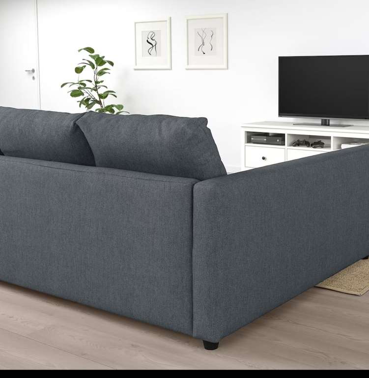 [Ikea Family] Canapé d'angle convertible Friheten + rangement - Hyllie Gris foncé
