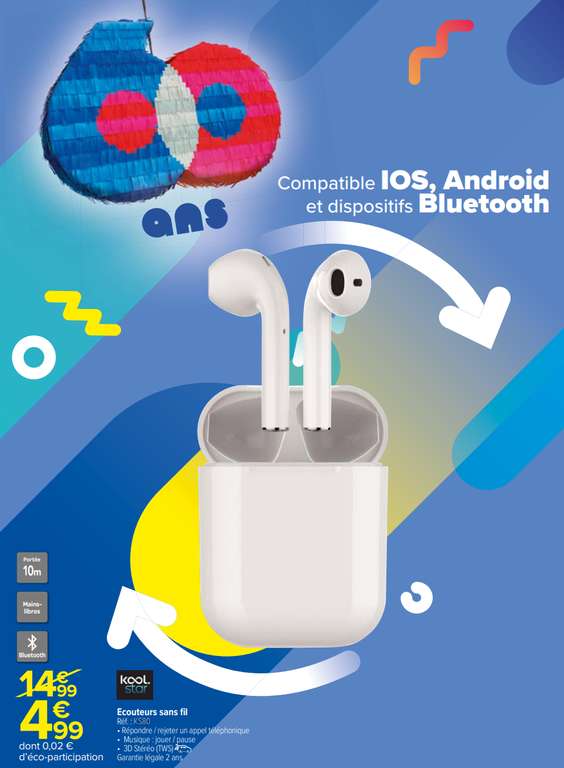 Écouteurs Bluetooth Sans fil KoolStar KS80