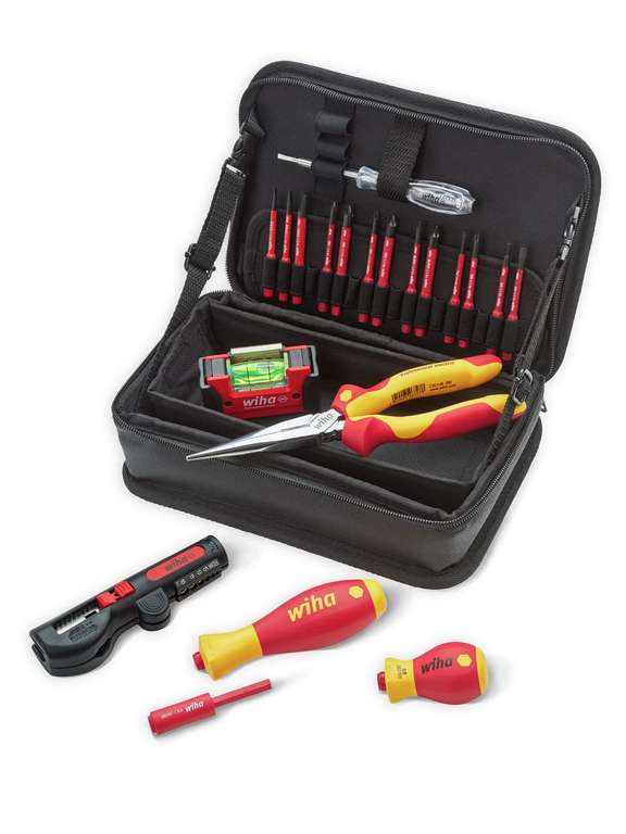 Kit d'outils pour électricien mixte Wiha 45418 - 21 pièces avec poche fonctionnelle (vendeur tiers)