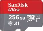 Carte Micro SDXC SanDisk Ultra (U1, A1) avec Adaptateur SD - 256 Go, Jusqu'à 150 Mo/s