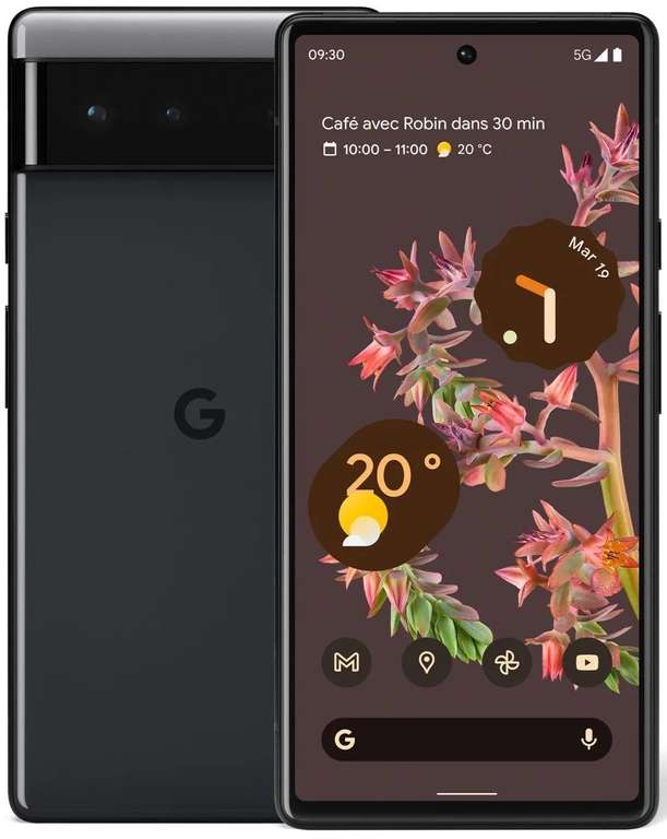 Smartphone 6.4" Google Pixel 6 5G (Version US) - Google Tensor, 8 Go RAM, 128 Go (+28€ en Rakuten Point)