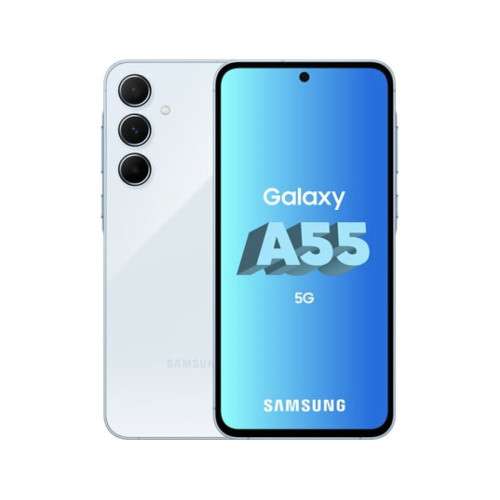 Smartphone Galaxy A55 128Go Bleu clair (version FR - vendeur tiers)