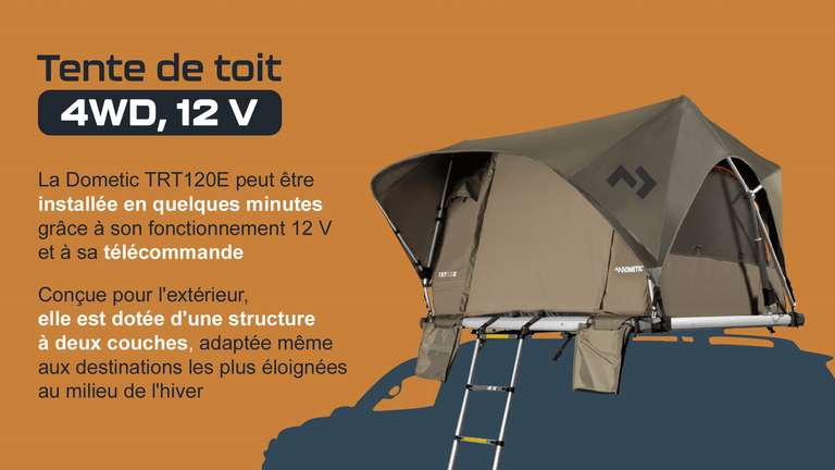 Tente de toit Dometic TRT120E - 2 personnes