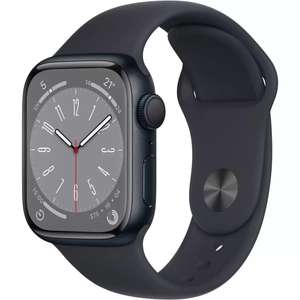 Montre Connectée Apple Watch Series 8 (GPS) - Boîtier 45 mm Aluminium Minuit avec Bracelet Sport Minuit (via retrait uniquement)
