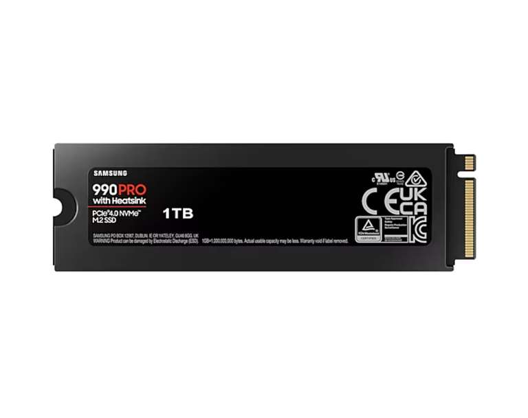 Disque dur SSD interne SAMSUNG 990 Pro avec dissipateur - 1 To