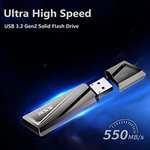 Clé SSK USB 3 gen 2 - 256 Go 550mo/s, avec adaptateur USB C (Vendeur Tiers)