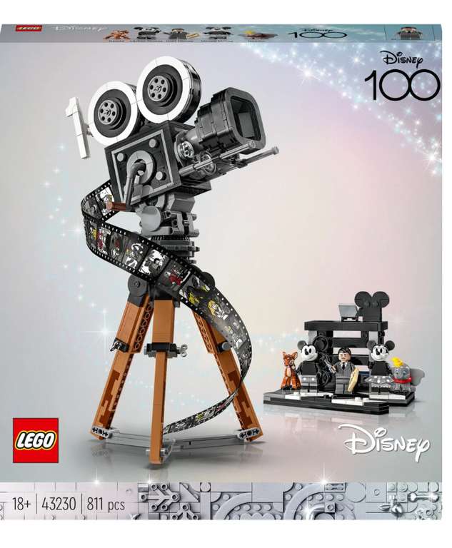 LEGO Disney 43230 - LA CAMÉRA HOMMAGE À WALT DISNEY (811 pièces, via 20,00€ sur la carte)