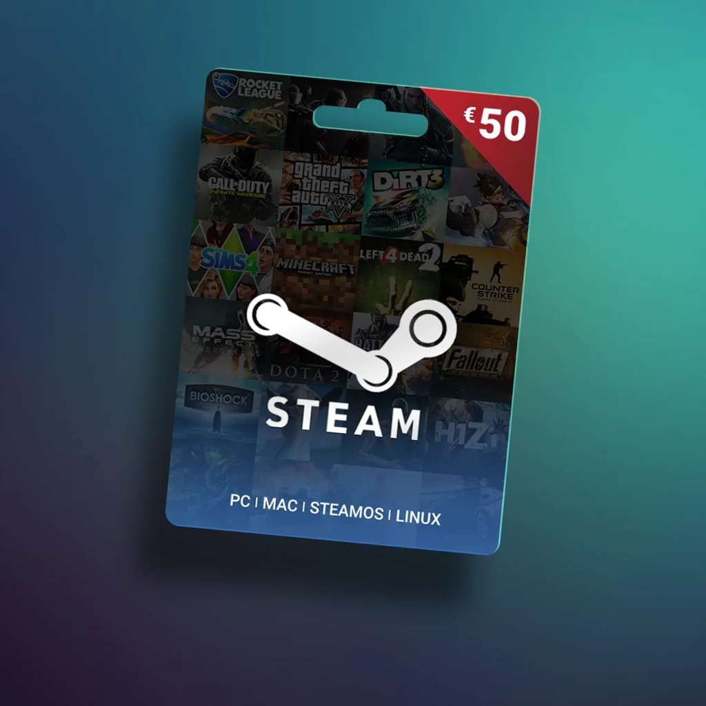 Carte cadeau Steam de 50 € (Dématérialisé) –