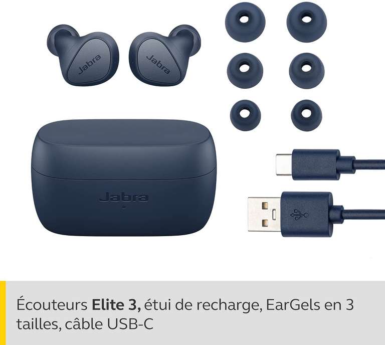 Écouteurs Sans-Fil TWS Jabra Elite 3 - Bluetooth