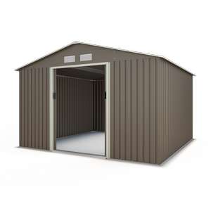 Abri jardin métal aspect bois 5,30 m2 YARDMASTER + kit d'ancrage inclus :  TRIGANO Store