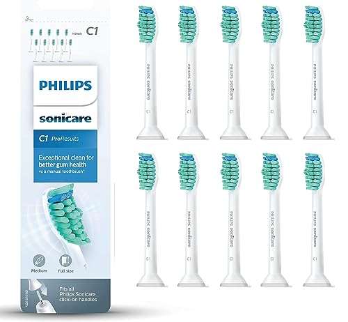 Lot de 10 Têtes standard pour brosse à dents électrique Sonique Philips Sonicare Original ProResults