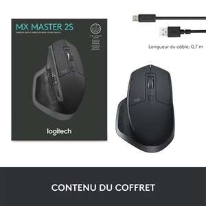 Souris sans fil Logitech MX Master 2S - Bluetooth Gris Anthracite