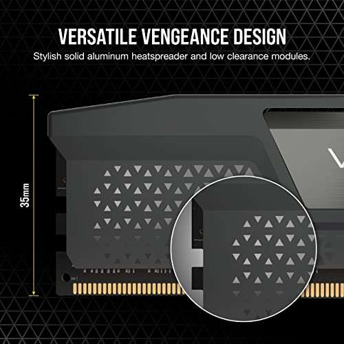 [Prime DE] Kit mémoire RAM Corsair Vengeance (CMK32GX5M2D6000Z36) - 32 Go (2 x 16 Go), DDR5, 6000 MHz, C36