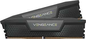 Lot de 2 Barrettes de RAM DDR5 Corsair Vengeance - 64Go (2x32Go), 6400MHz, CL32 Intel XMP, Noir (CMK64GX5M2B6400C32)