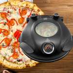[Prime] Four électrique à pizza Klaif - 420℃, 1200W, 5 niveaux de température, plaque pierre réfractaire 31cm, Noir ou rouge (vendeur tiers)