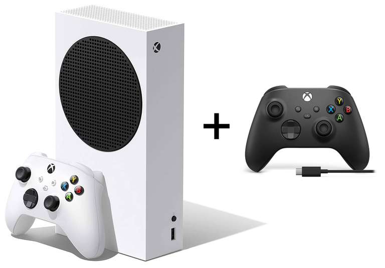 Console Microsoft Xbox Series S - 512 Go (Blanc) + 2ème Manette (+ 20€ sur la carte pour les Adhérents)