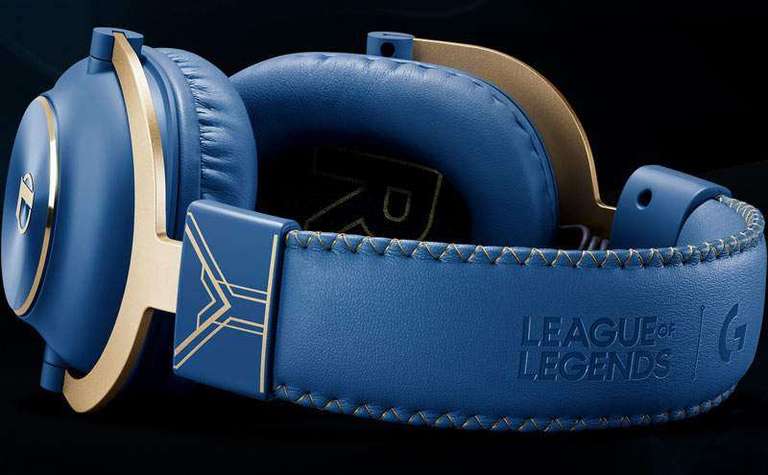 Casque Filaire Gaming Logitech G Pro X - Edition Officielle League of Legends, Bleu/Or