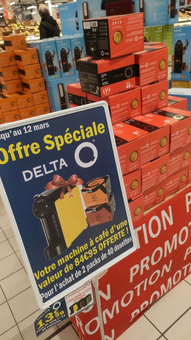 2 packs de 40 capsules de café achetés = une machine à café expresso Delta  Q offerte - Porto-Vecchio (20) –