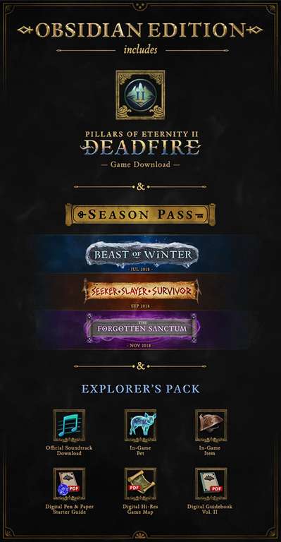 Pillars of Eternity II: Deadfire - Obsidian Edition sur PC (Dématérialisé - Steam)
