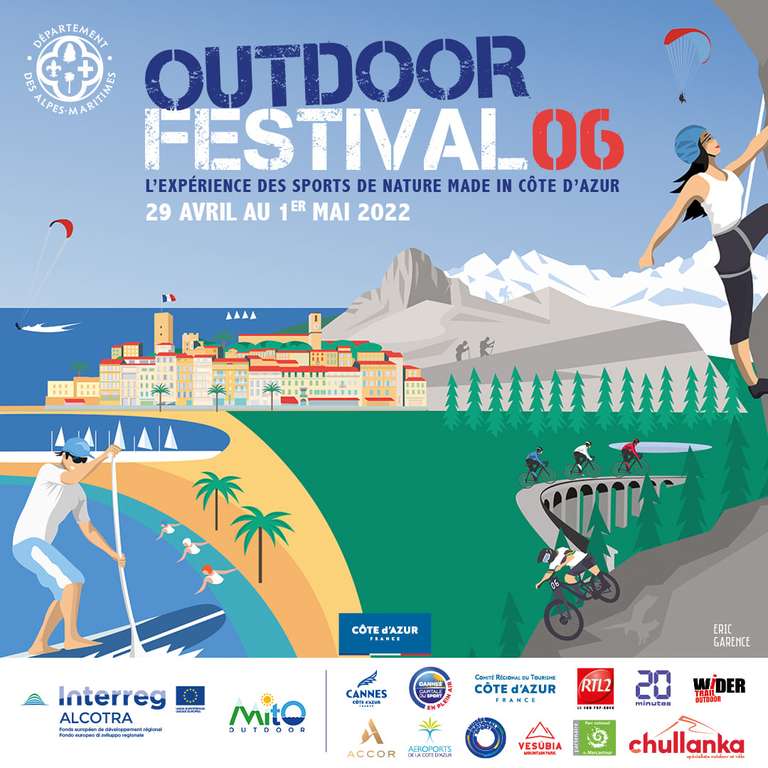 Activités sur/sous terre, en mer ou dans les airs gratuites + spectacles, expos, initiations, etc... - Outdoor Festival 06 (Alpes-Maritimes)