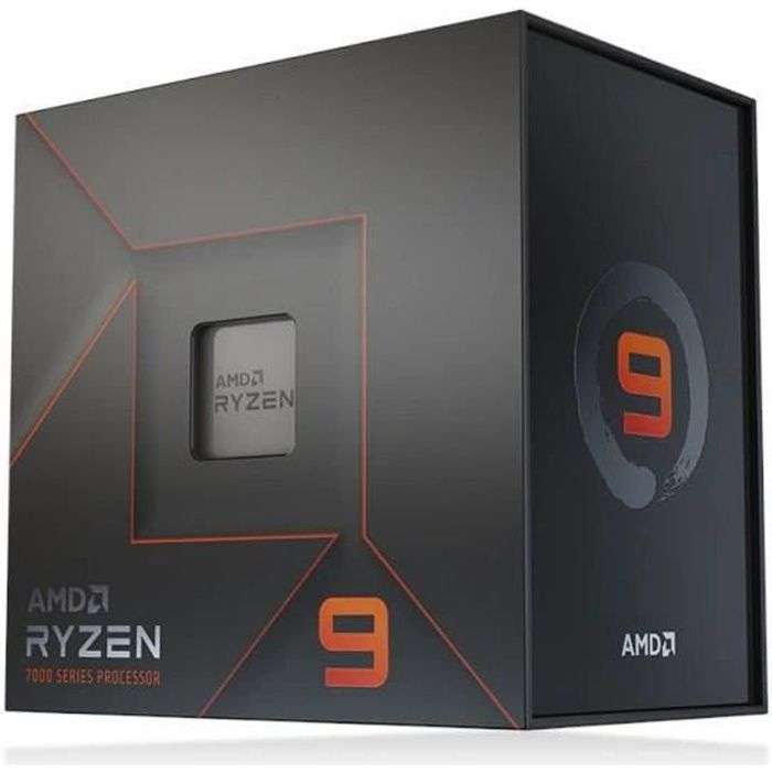 Processeur AMD Ryzen 9 7900X - 12 Cœurs/24 Threads, Fréquence Boost 5.6 GHz, AM5