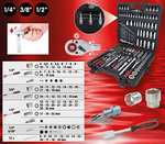 Coffret outils KS Tools 917.0216 - 216 Pièces, Acier au chrome-vanadium (1/4" + 3/8" + 1/2")