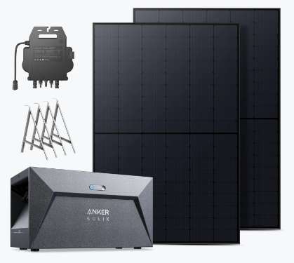 Kit solaire Anker SOLIX Solarbank avec batterie et supports pour balcon (820 W | 1 600 Wh)