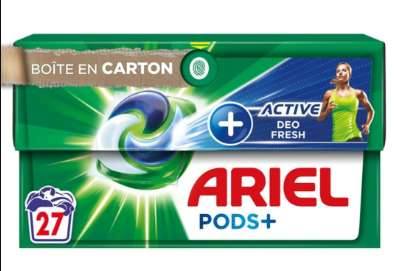 2 paquets de lessive Ariel Pods x27 - Différentes variétés (via 10,94€ sur carte fidélité + ODR Shopmium/EDP 8,20€ et 10,94€)