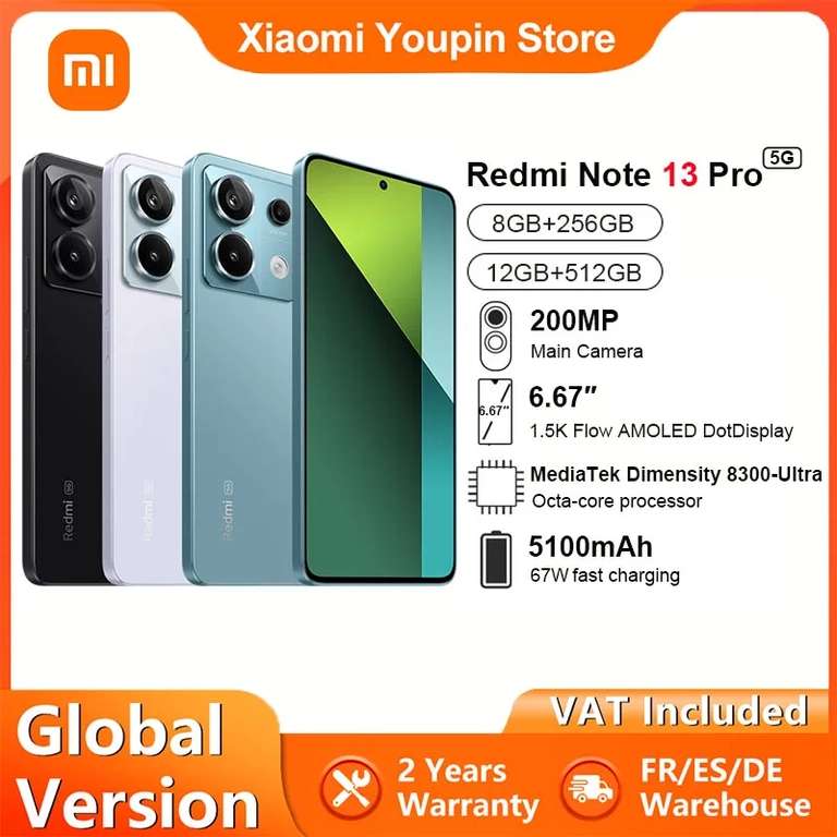 Acheter Xiaomi Redmi Note 13 Pro 5G Version Globale au meilleur prix