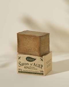 Lot de 10 Savons d'Alep Authentique 40% Laurier (10 x 200g) + Huile d'Argan parfumée à la Vanille offerte